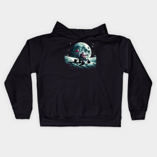 Christmas Santa at Moon Kids Hoodie